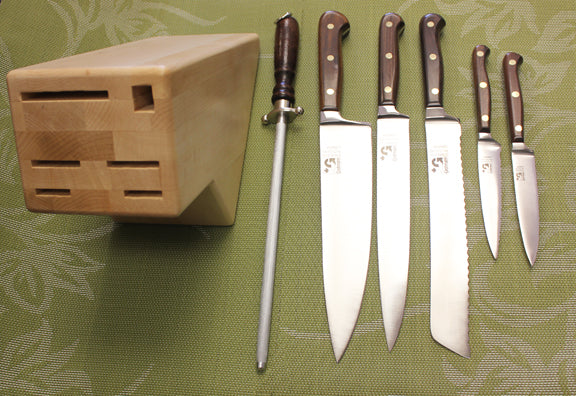 GROHMANN KITCHEN KNIVES - #2001FT - 7 Piece Kitchen Set with Block - $631.00