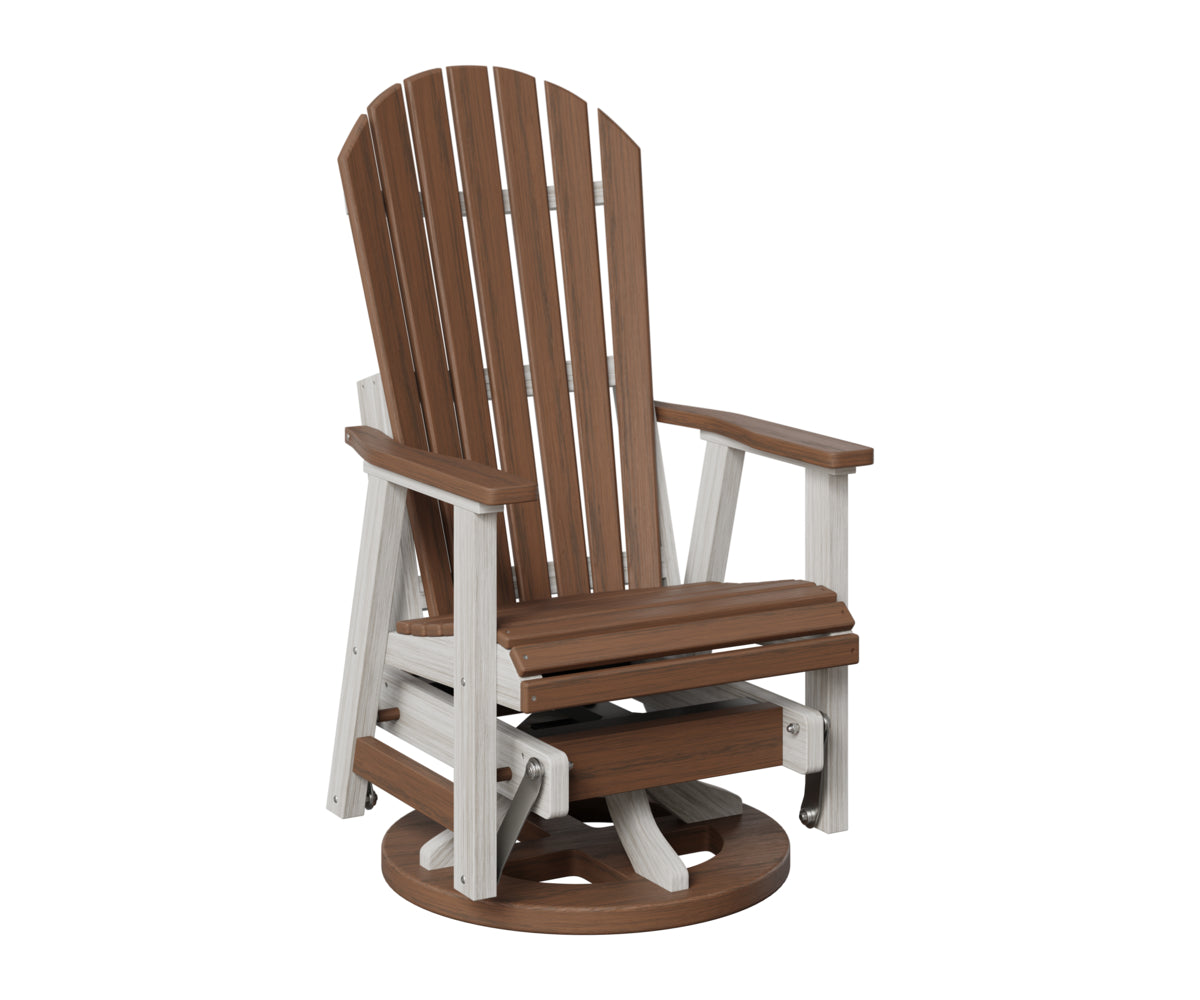 Berlin Gardens - Comfo Back Swivel Glider - Brazilian Walnut on Seashell