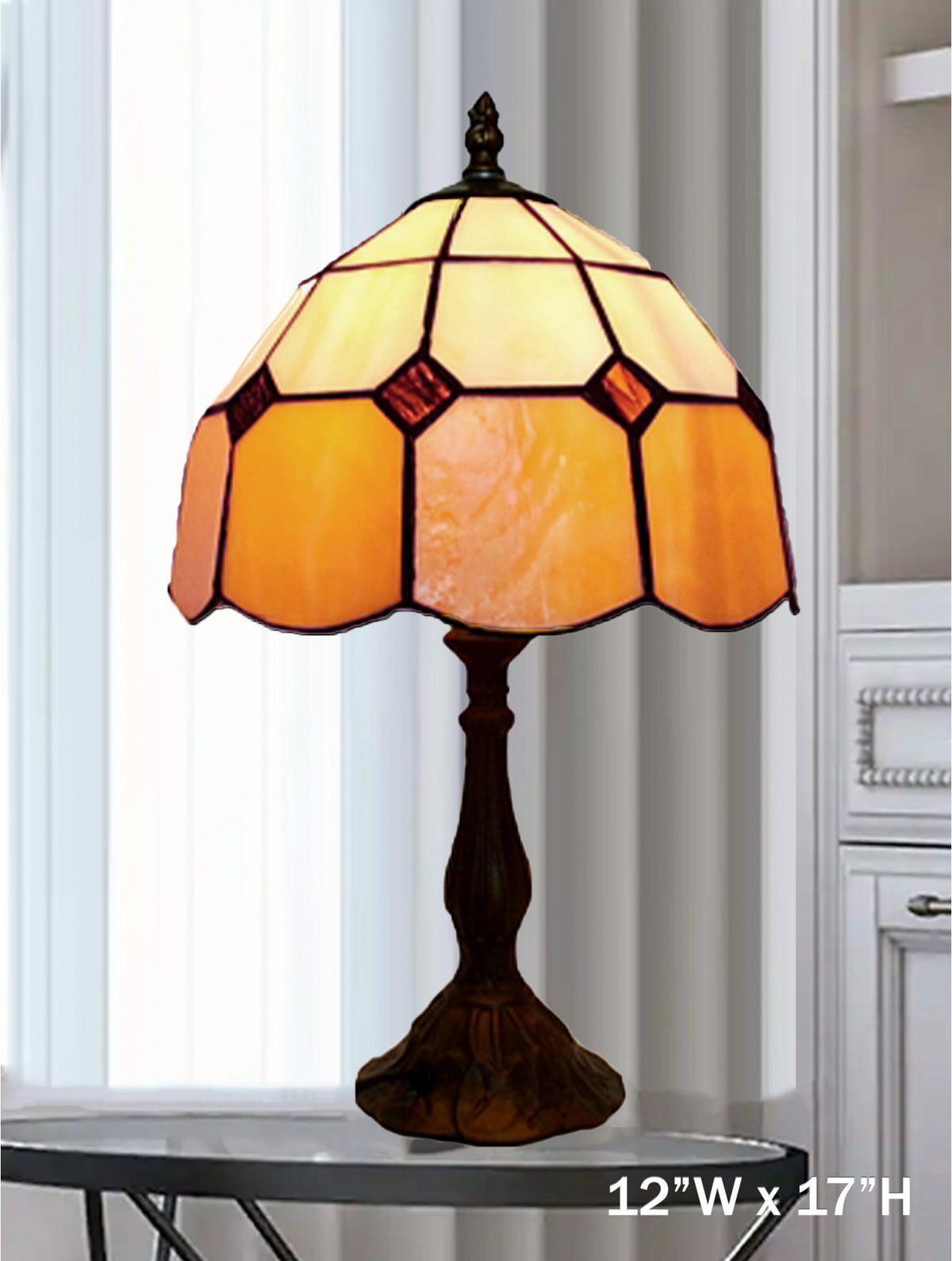 Hand-Made Stained Glass Lamp
