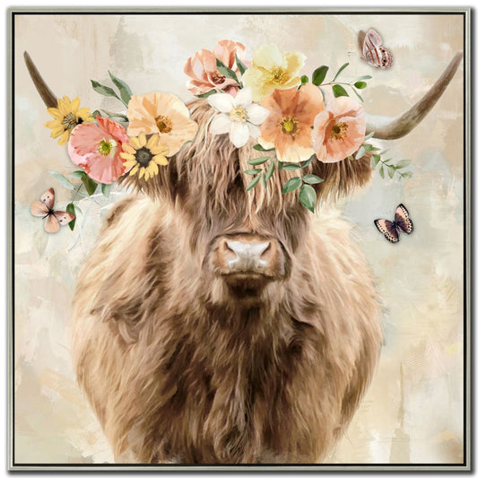 Peach Floral Antlers