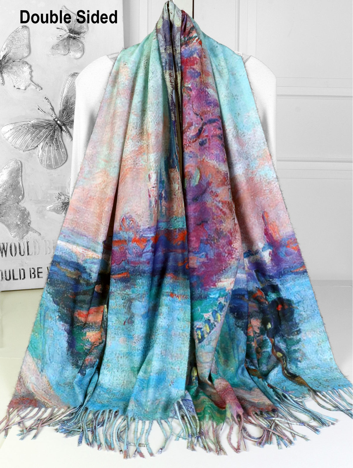 Oil Painting Double -Sided Printed Scarfs