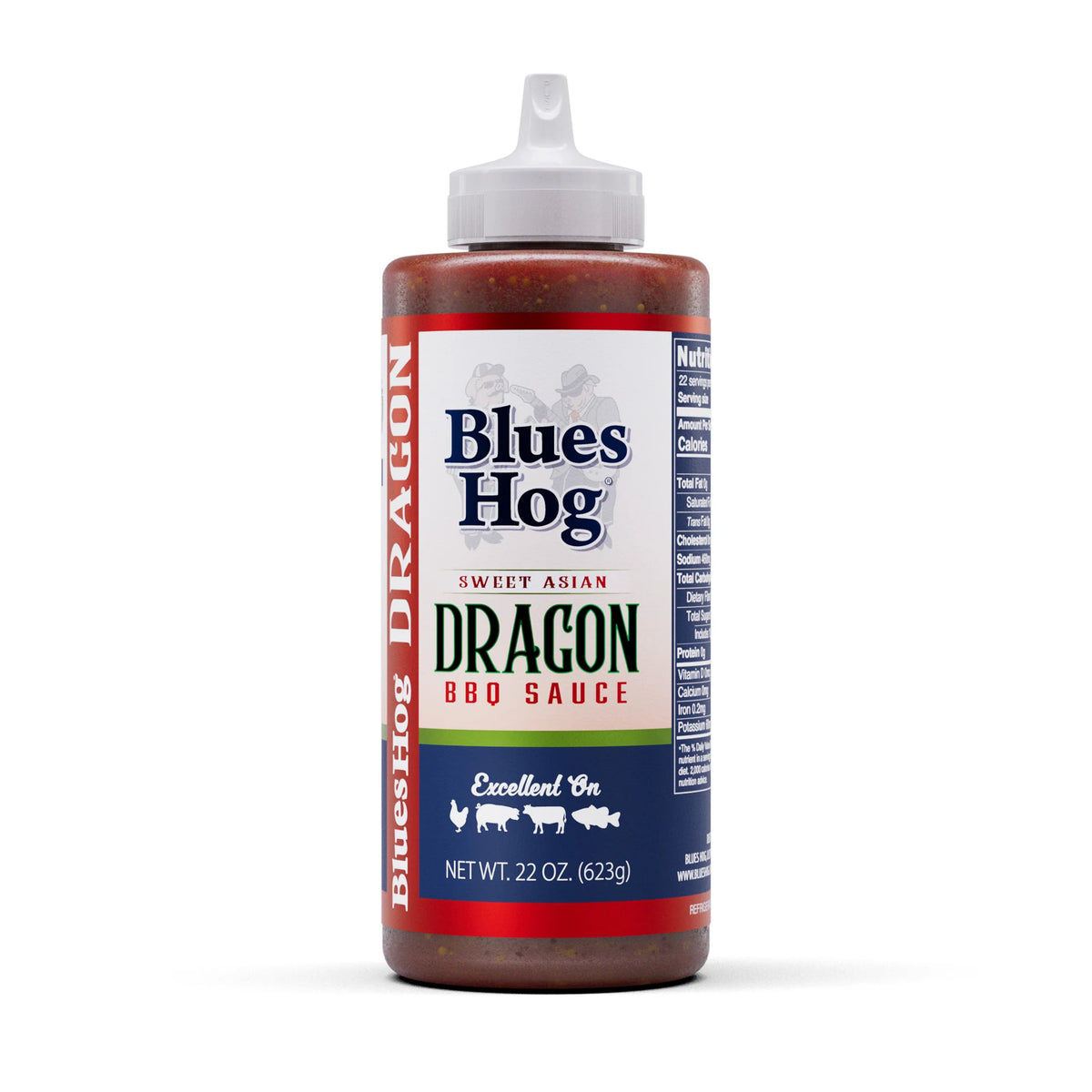 Blues Hog Sweet Asian Dragon Sauce, Sweet & Tangy Asian BBQ Sauce with Teriyaki & Garlic, All-Natural, No High Fructose Corn Syrup, 22 oz