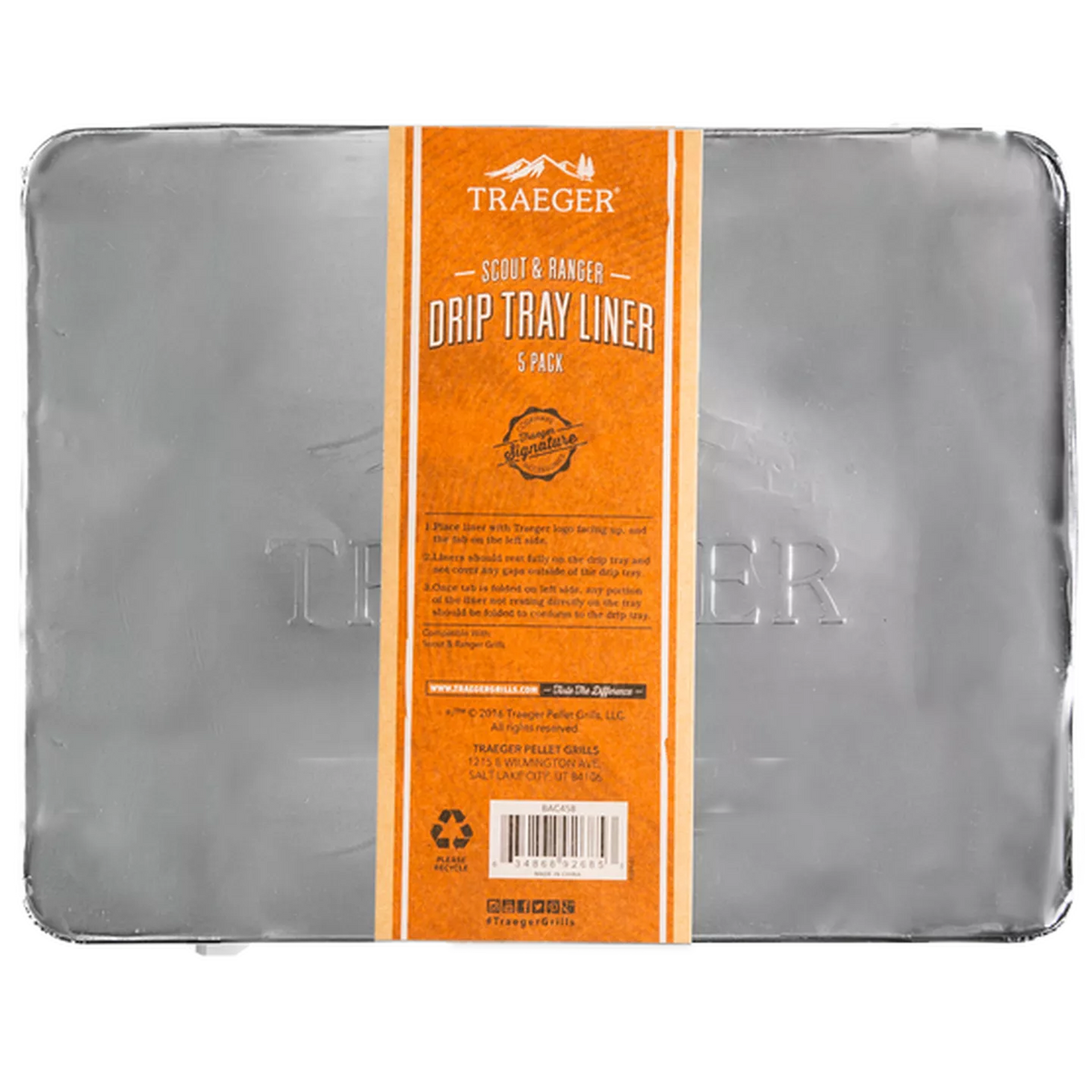 Traeger - Drip Tray Liners - 5 Pack - Ranger