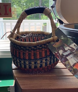 Big Blue Moma - Small Round Basket