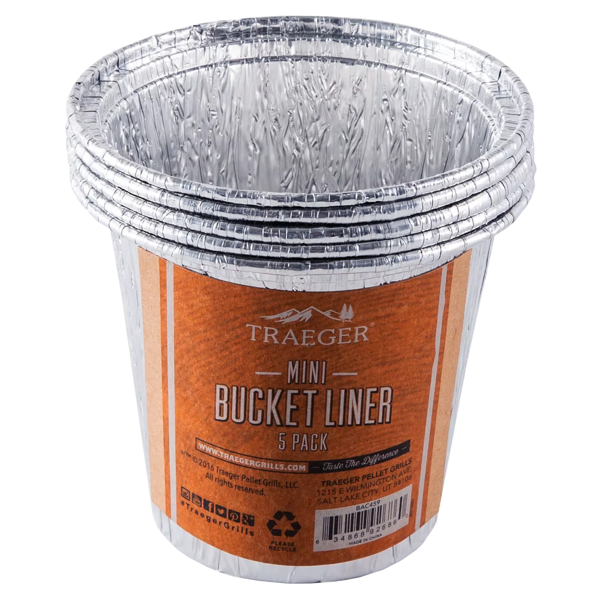 Traeger - Mini Grease Bucket Liners - 5 Pack - Ranger