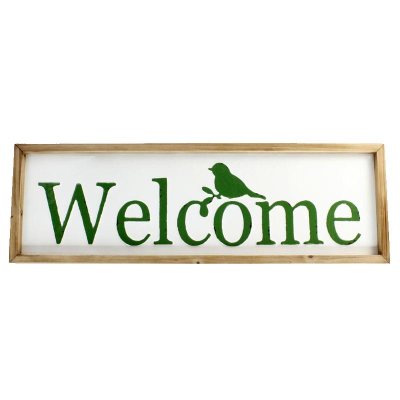 Decor - 'Welcome' Bird Sign