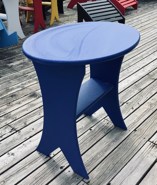 Beaver Springs Oval Side Table - Cobalt Blue