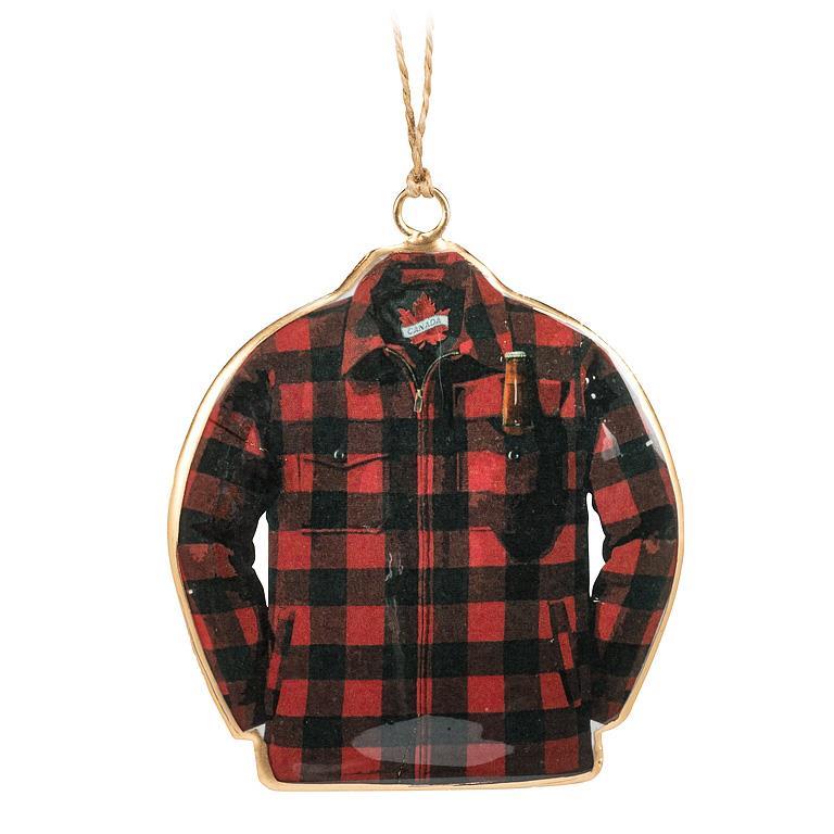 Check Jacket with Beer Ornament