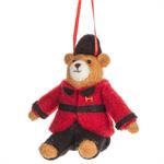 Bear in red/Black Uniform Ornament