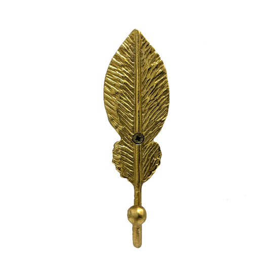 Single Wall Hook Brass Finish