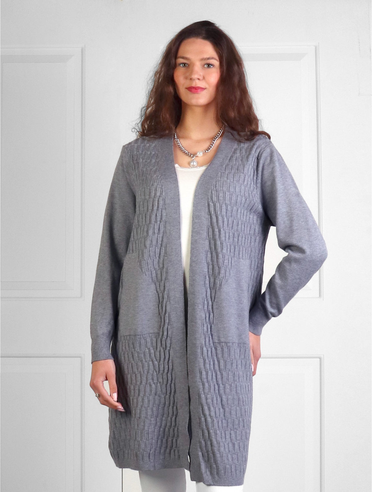 Solid Color Knitted Cardigan w/ pockets