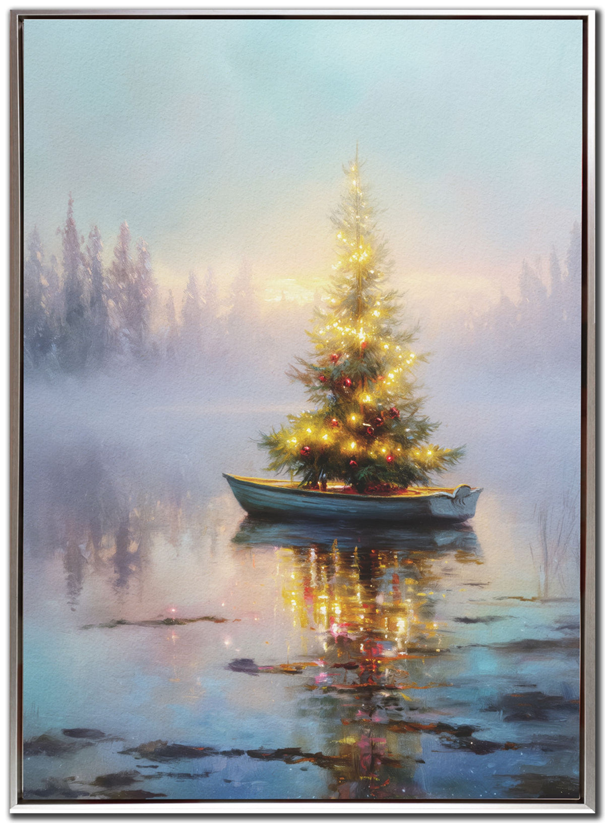 Christmas Tree Boat 18X24