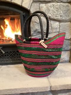 Big Blue Moma Bolga Baskets - Large U Shopper