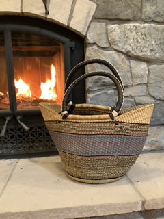 Big Blue Moma Bolga Baskets - Large U Shopper