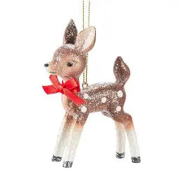 Vintage Standing Fawn Ornament-4"H