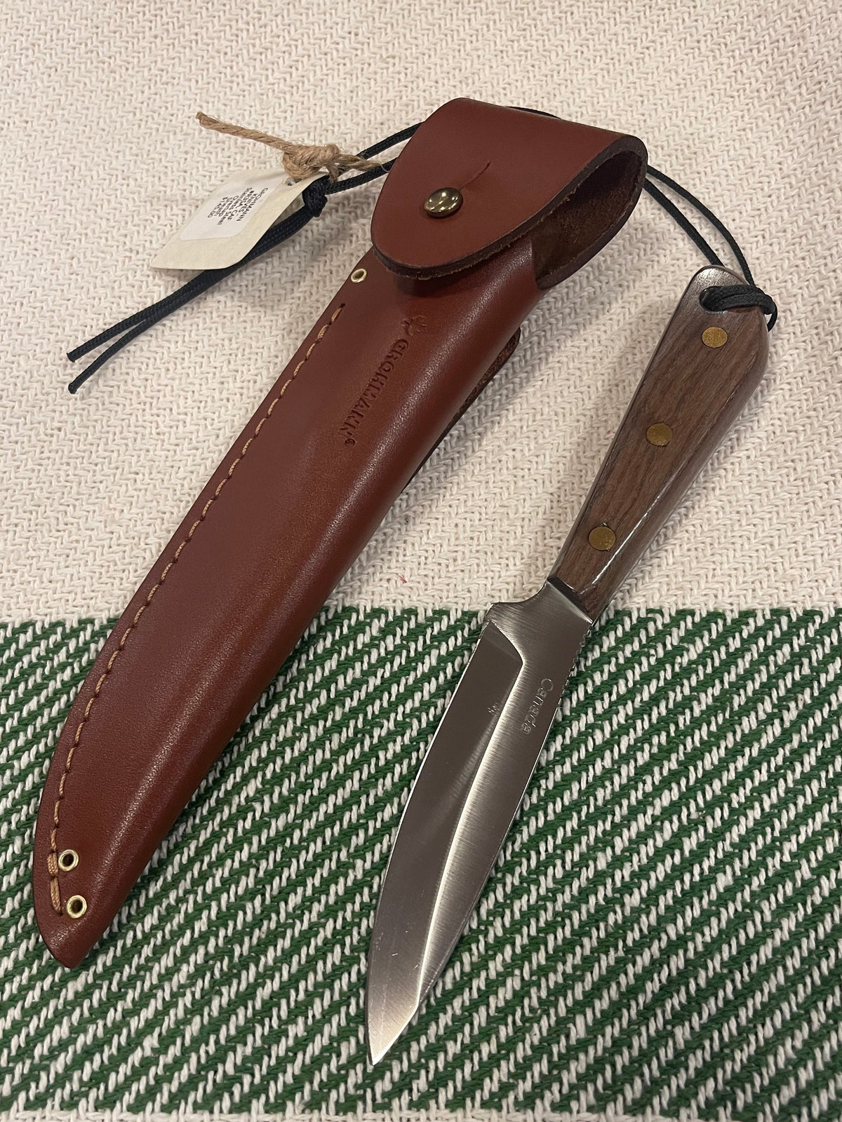 GROHMANN HUNTING KNIVES -R3SA, CAF-  Stainless Steel Overlap Sheath- $145.00