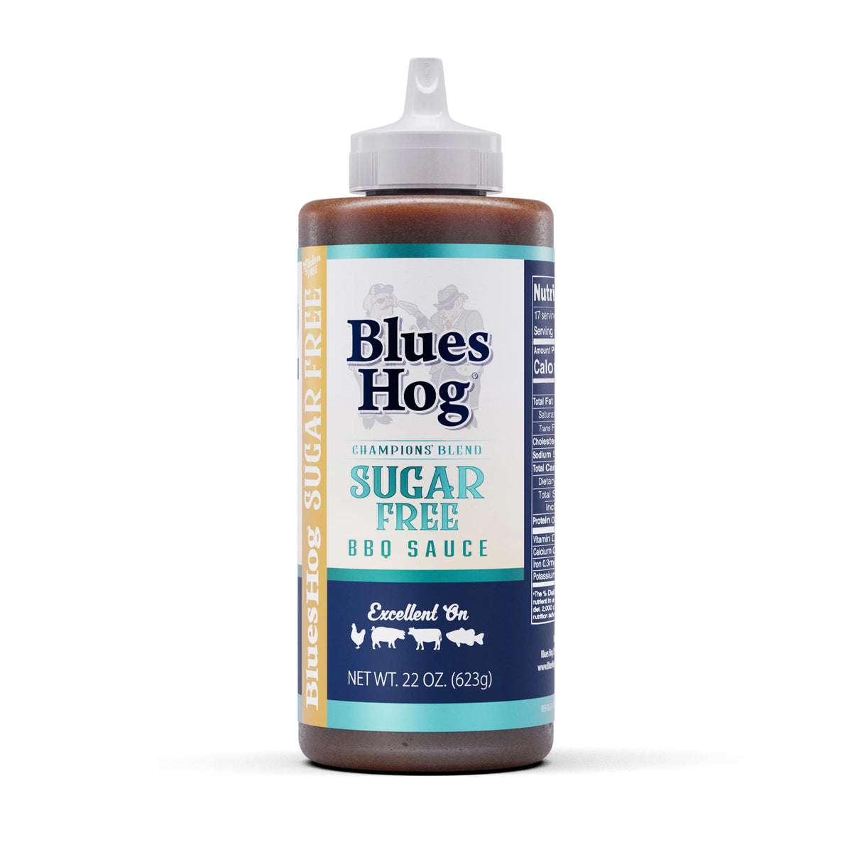 Blues Hog Sugar Free Champions’ Blend BBQ Sauce, No High Fructose Corn Syrup, Gluten-Free, 22 oz