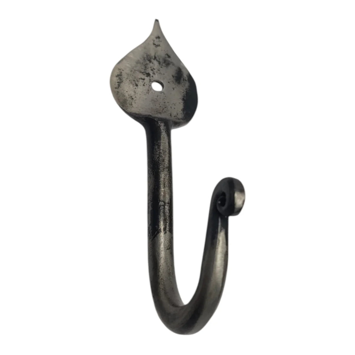 Handforged Hook, Iron, Polished Metal