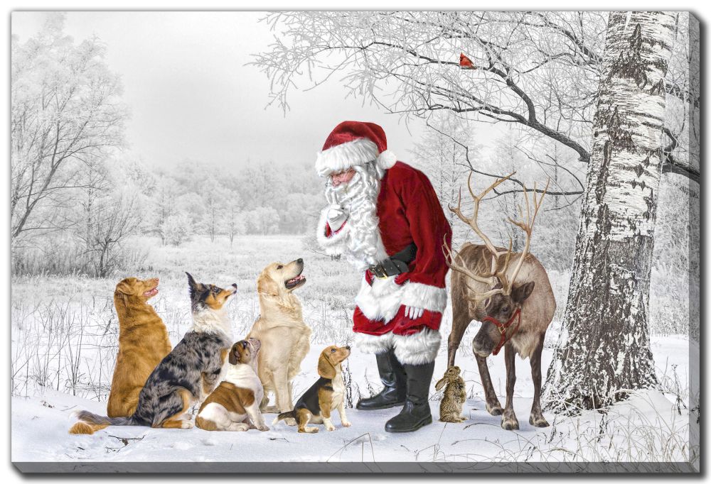 Pups Find Santa 24X36