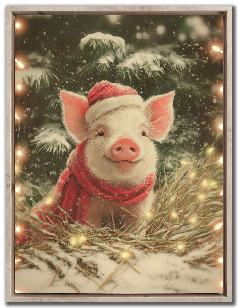 Santa Piglet 18 X 24