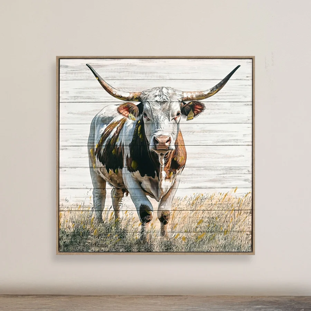Bull in the Field Painting