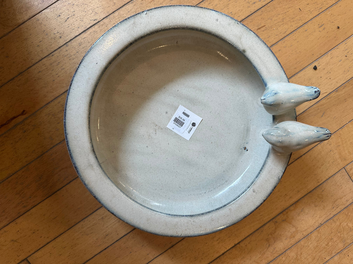 Round Ceramic Bird Bath