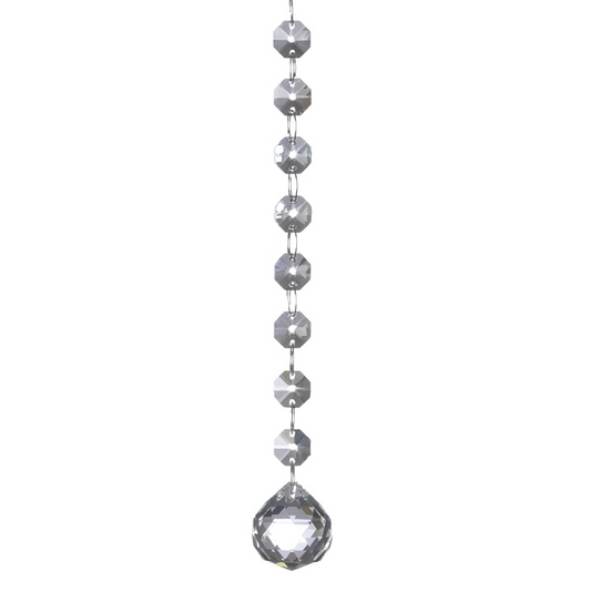 7.5" Hanging Glass Ball Ornament