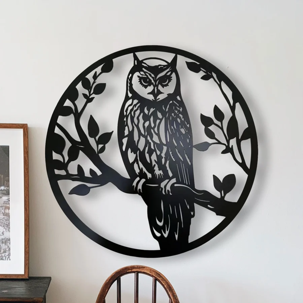 Wise Owl Metal Wall Art