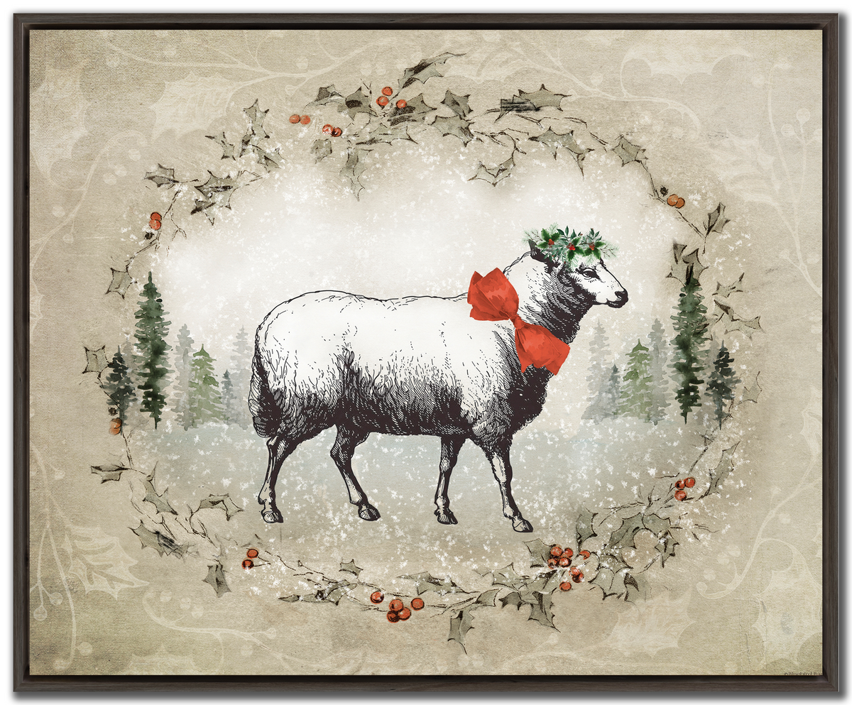 Christmas Sheep 16X20