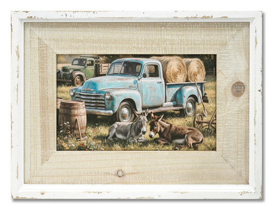 Vintage Blue Farm Truck