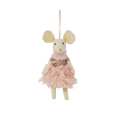 Mouse in a Pink Dress - Christmas Decor