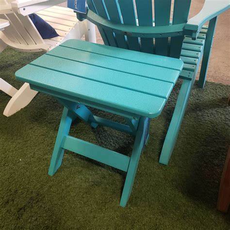 Berlin Gardens Comfo Folding End Table - Aruba Blue