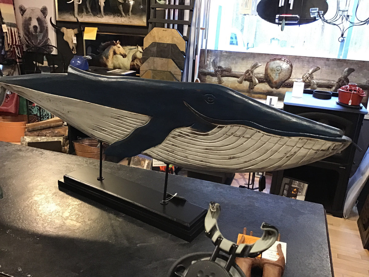 Décor - Large Wood Humpback Whale